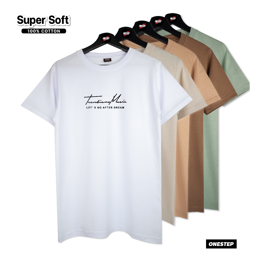 ผ้า cotton แท้ 100% [Super Soft] อย่างดี หนานุ่ม ใส่สบาย ไม่ร้อน ลาย LET'S GO AFTER DREAM (no.134)