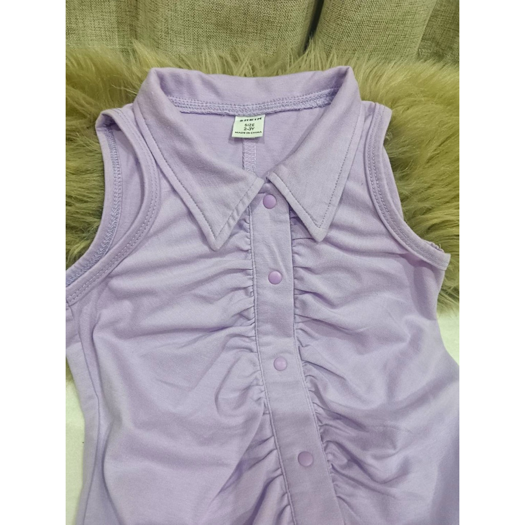 มือสอง ✅ ม่วง Jumpsuit ขายาว Brand : Shein, Size 2-3Y