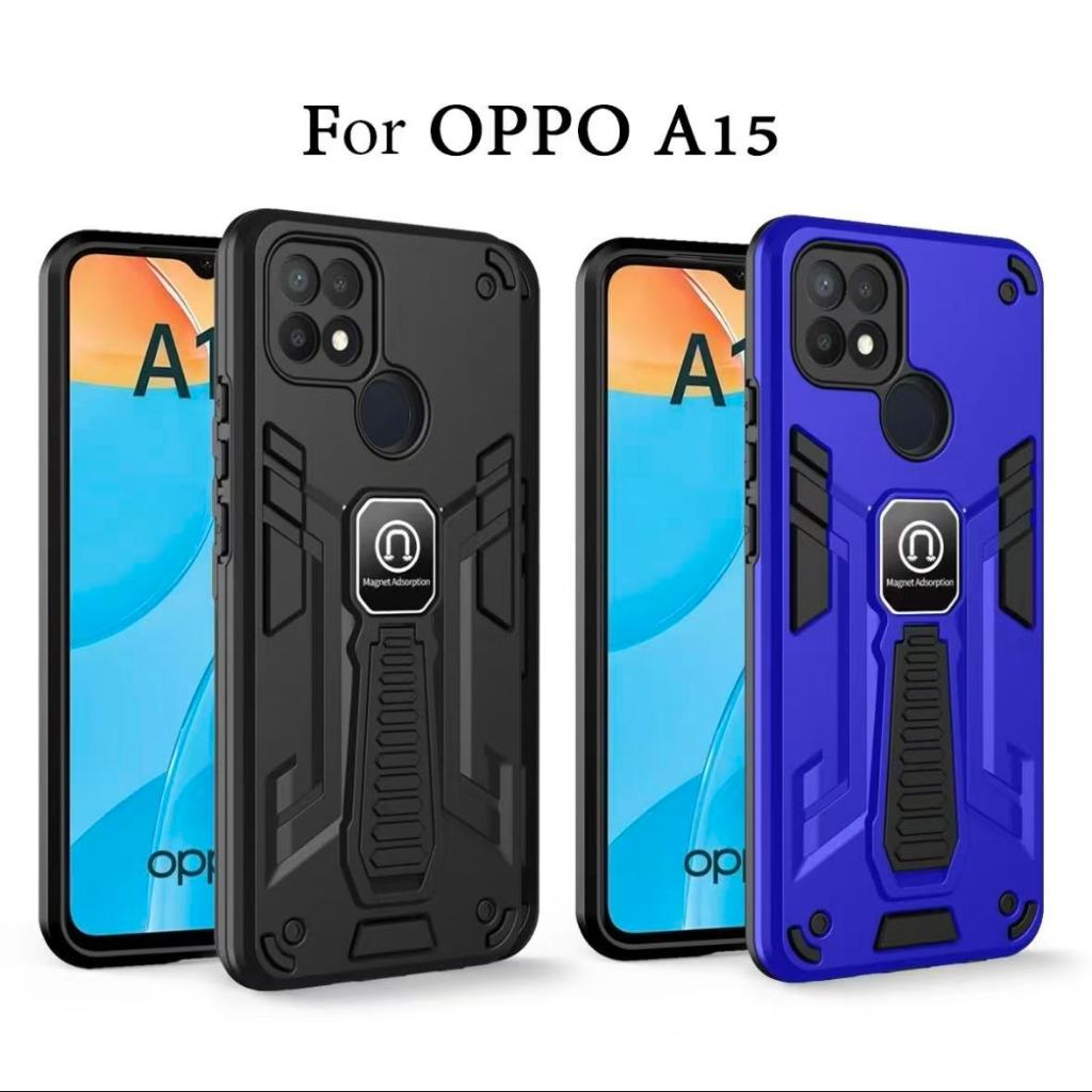 เคสหุ่นยนต์มีขาตั้ง แม่เหล็ก สำหรับ OPPO A15 A15S A74 A95 A36 A76 A96 กันกระแทก มีขาตั้งปกป้องตัวเครื่องสินค้าพร้อมส่ง