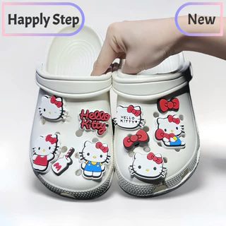 10ชิ้น/เซ็ต Happy Step kitty RBจิบิทส์คิตตี้สุดฮิต! เพิ่มความน่ารักให้รองเท้าคู่โปรด ติดง่าย ถอดง่าย