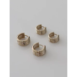 A.piece ต่างหู Classic combo collection : [silver 925 post] Butter one-touch earrings