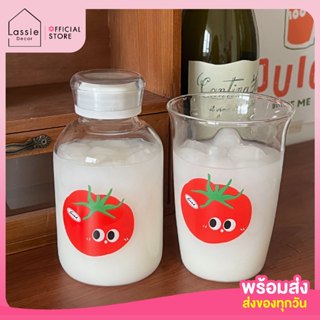NEW 🌟 แก้วใสลายมะเขือเทศ Tomato Cutie 🍅 แก้วใส ขวดแก้ว แก้วน…