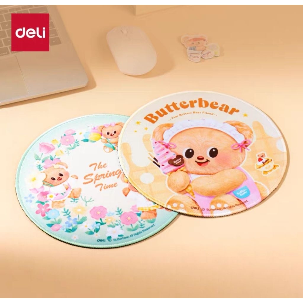 Butter​ Bear​ แผ่นรองเมาส์​ ด้านหลังเป็นเมมโมรี่โฟมกันลื่น