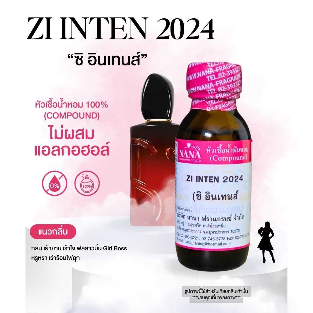 หัวเชื้อน้ำหอม 100% กลิ่นซิ อินเทนส์ 2024(ZI INTEN 2024)