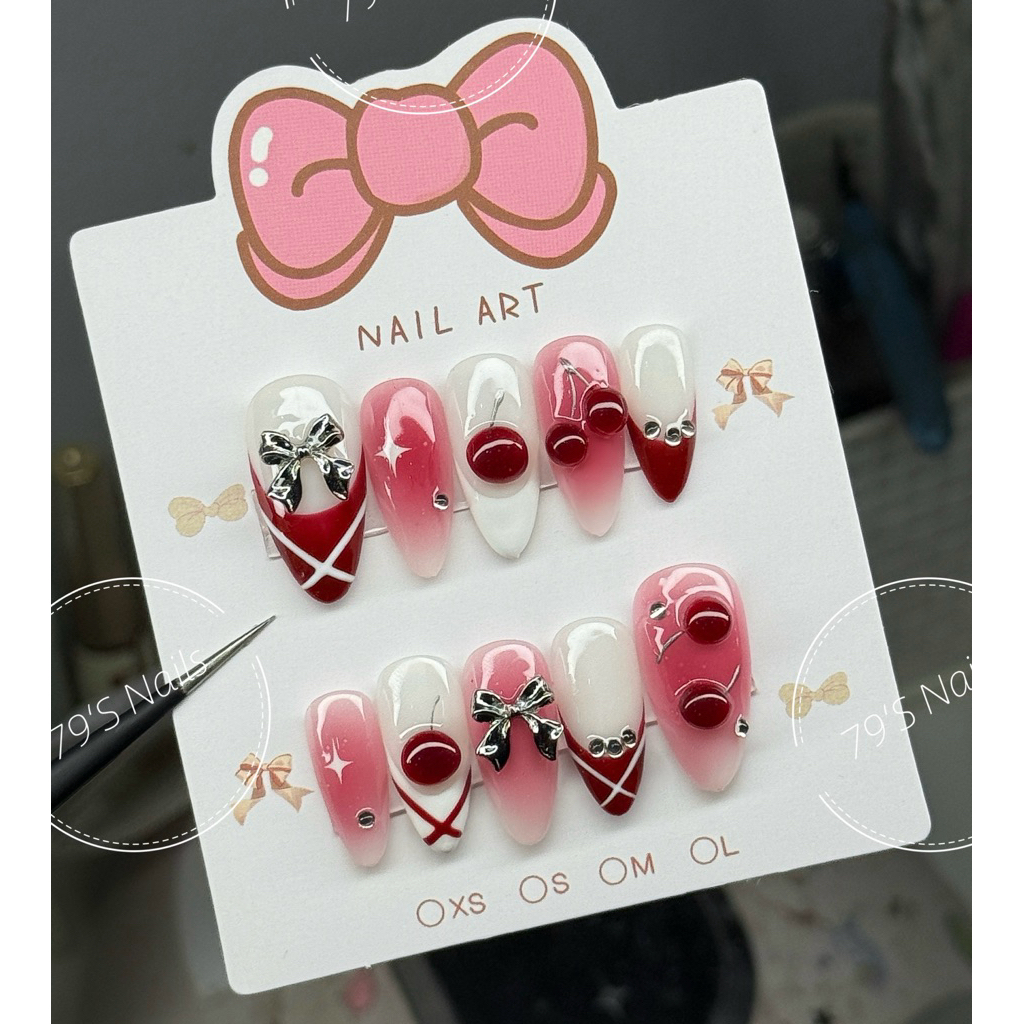 เล็บปลอมเจลแท้100%⭐️ ฟรีอุปกรณ์ติดเล็บครบชุด