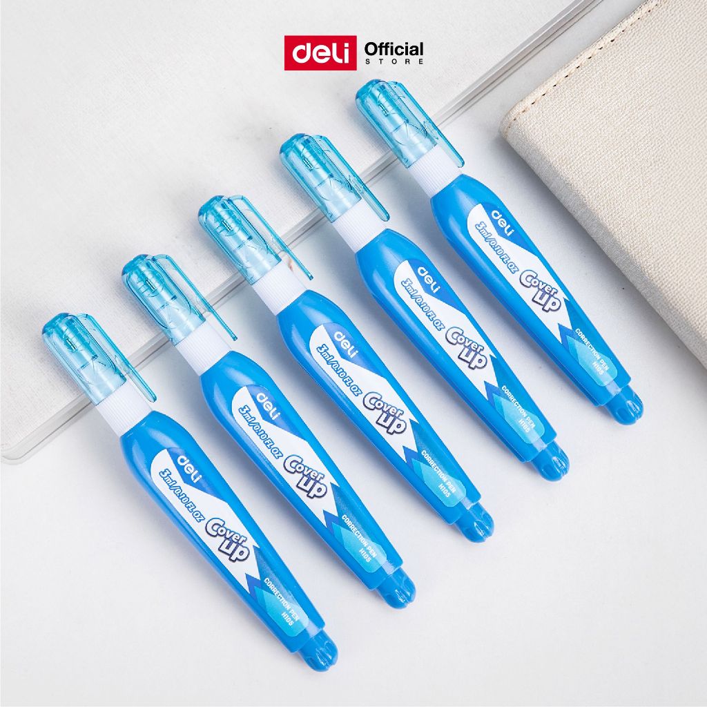 ปากกาลบคำผิด Deli รุ่น EH10590 ลิควิดแบบน้ำ แห้งเร็ว ราคาถูก ขนาด 3ml (จำหน่าย 1 แท่ง)