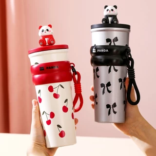 PANDA แก้วน้ำสแตนเลส 700ml 25OZ แก้วน้ำเก็บความเย็น แก้วเก็บอุณหภูมิ ขวดน้ํา เก็บความเย็น