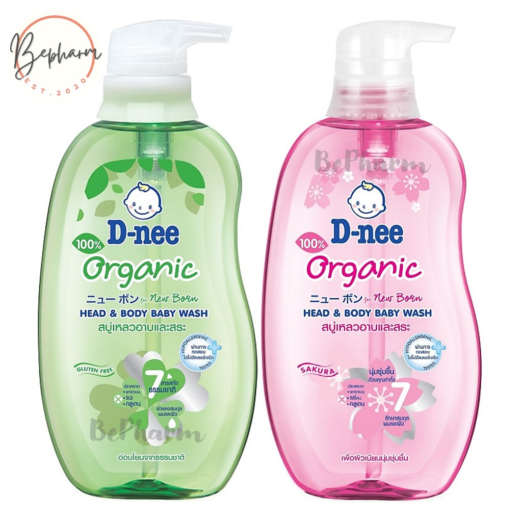 สบู่เหลวดีนี่ D-nee For Newborn Head&Body Baby Wash 380 ml สบู่เหลวอาบสระ ดีนี่ ฟอร์ นิวบอร์น สบู่ดี