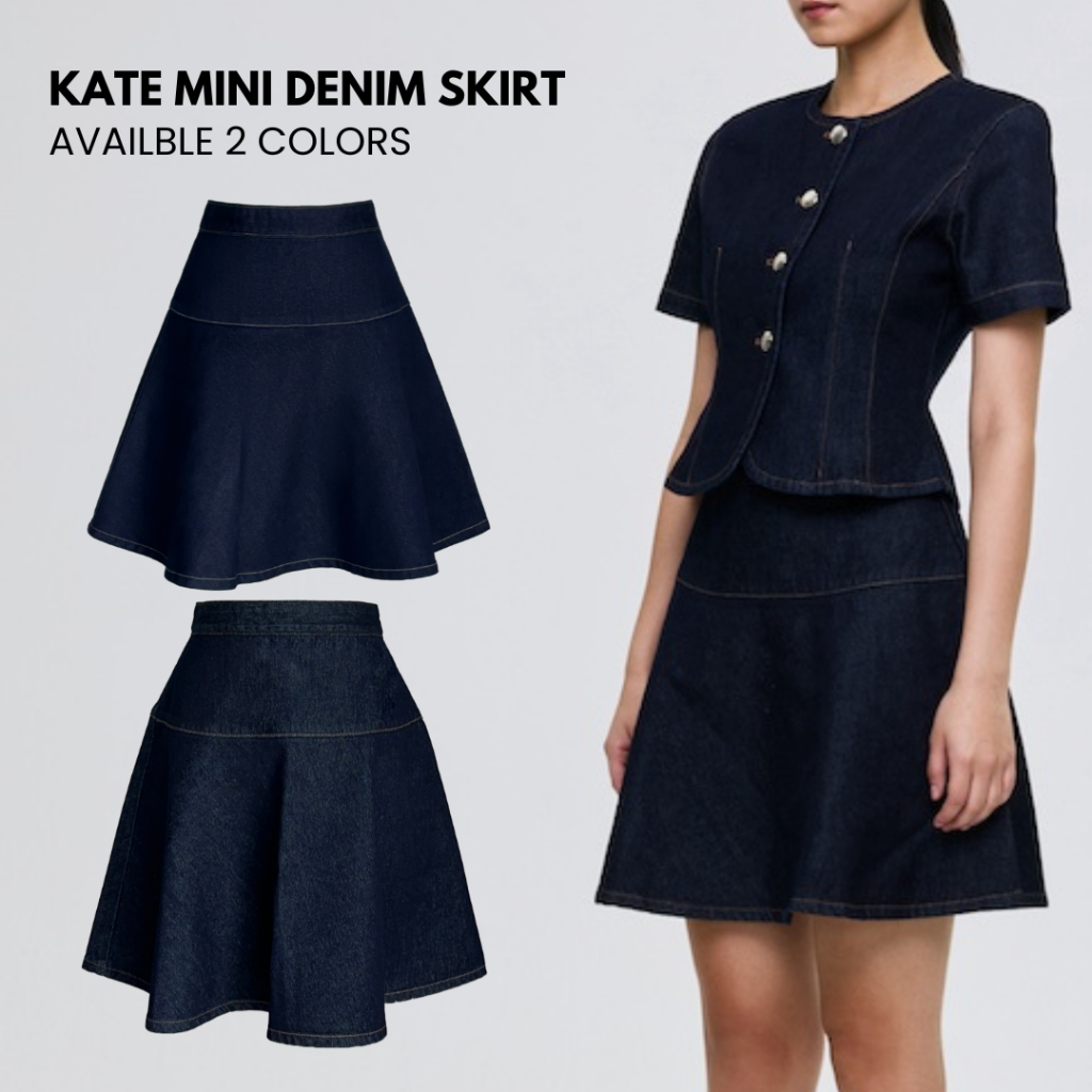 MOTTOM - KATE Denim Mini Skirt