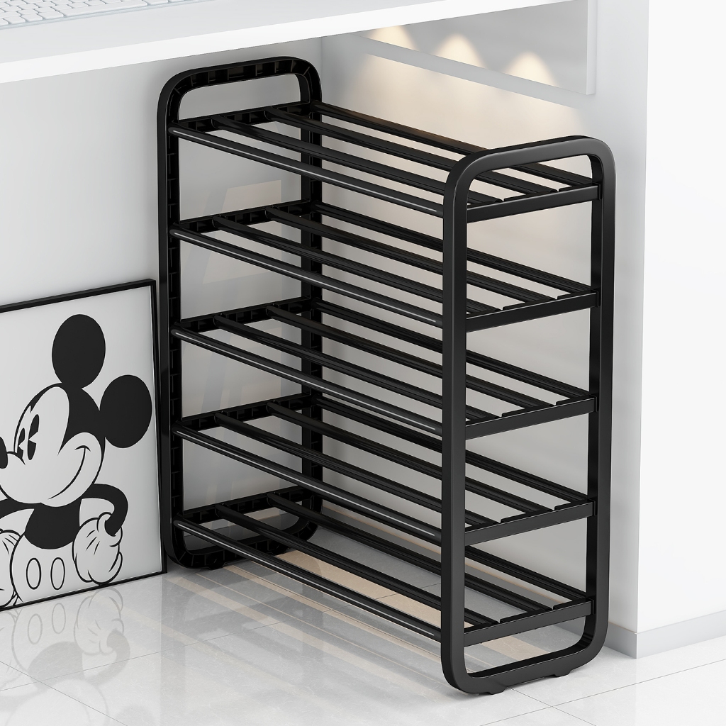 ชั้นวางรองเท้า ที่วางรองเท้า มีให้เลือก 4/5 ชั้น ผลิตจากท่อสแตนเลสโครงสร้างแข็งแรง ทนทาน ดีไซต์สวย