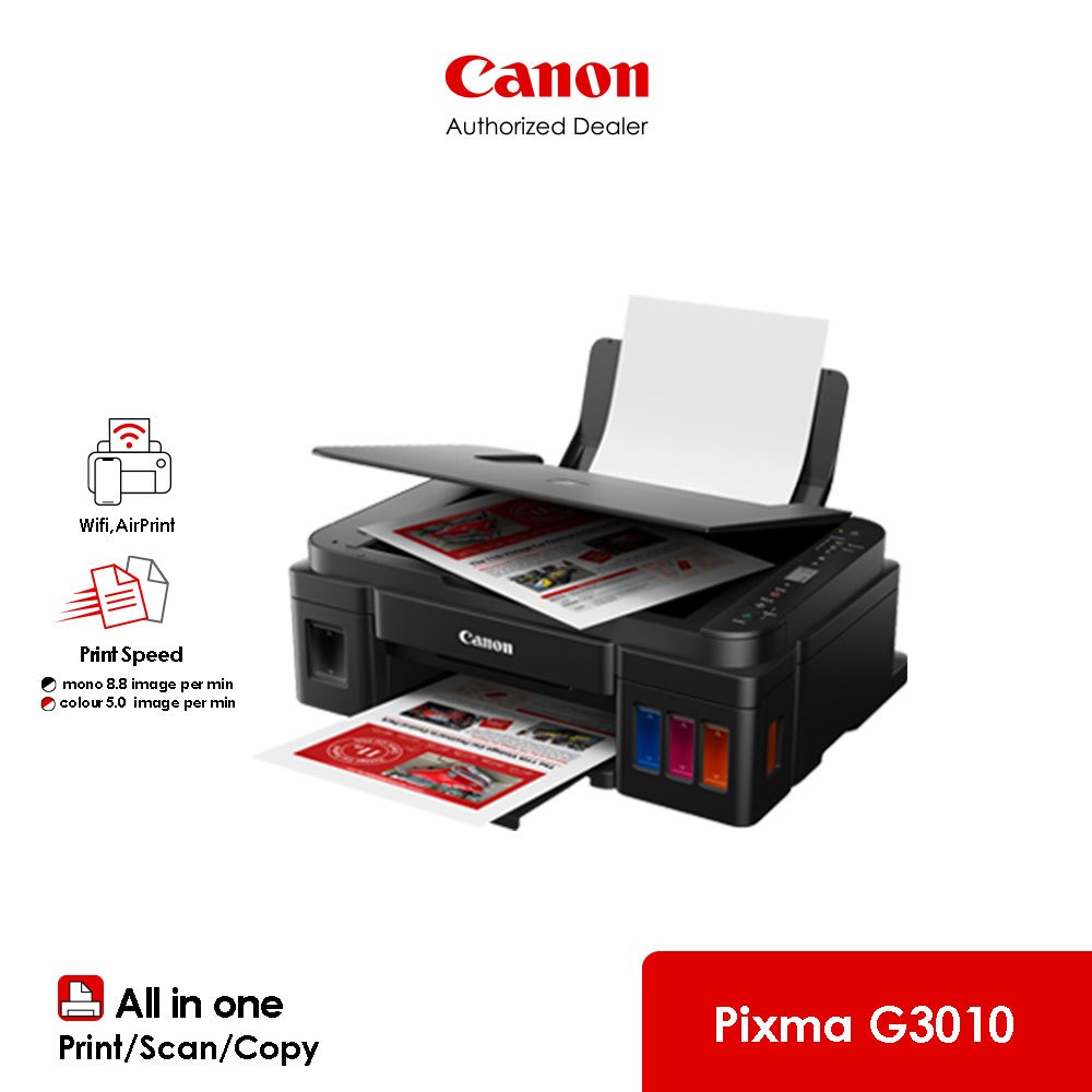 [จำกัด 2 เครื่อง/ออเดอร์] Canon เครื่องพิมพ์อิงค์เจ็ท PIXMA มัลติฟังค์ชั่น รุ่น G3010