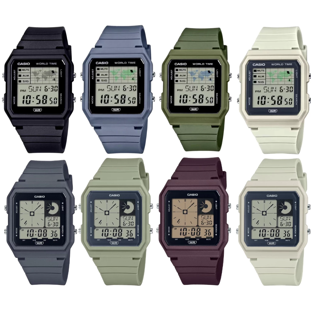 แท้ศูนย์ (กล่องฟ้า)นาฬิกาข้อมือผู้หญิง CASIO สายยาง รุ่น LF-20W LF-30W ของแท้ประกันศูนย์ cmg 1 ปี