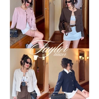 THESUNCO-Taylor Blazers (เทย์ลอร์)เบลเซอร์ครอป กระดุมTHESUNCO