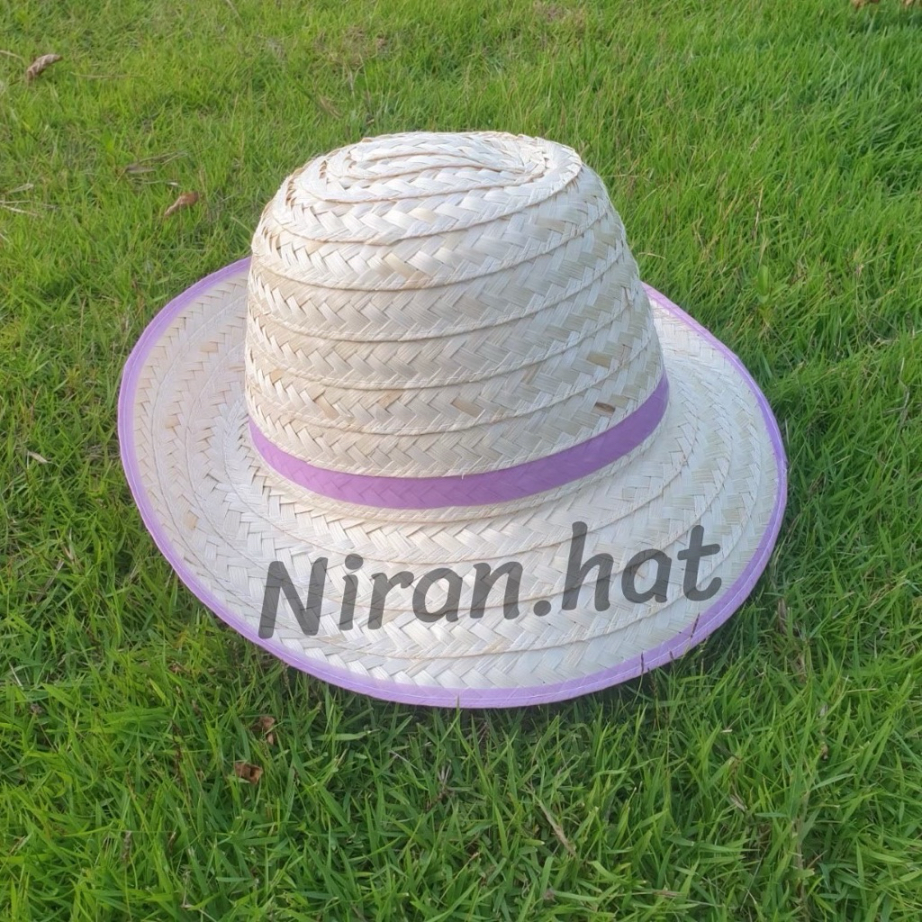 หมวกชาลี(คละสี) ยก 10 ใบ  ปีกกว้างขนาด 2.5 นิ้ว มีสีม่วง แดง ชมพู เขียว เหลือง ขาว น้ำเงิน  #หมวกแห่นาค #หมวกงานบวช #หม - รูปที่ 7