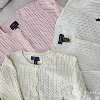 [พร้อมส่ง]Polo ralph lauren mini Cardigan Girls Size 👧 แท้ มี QR code