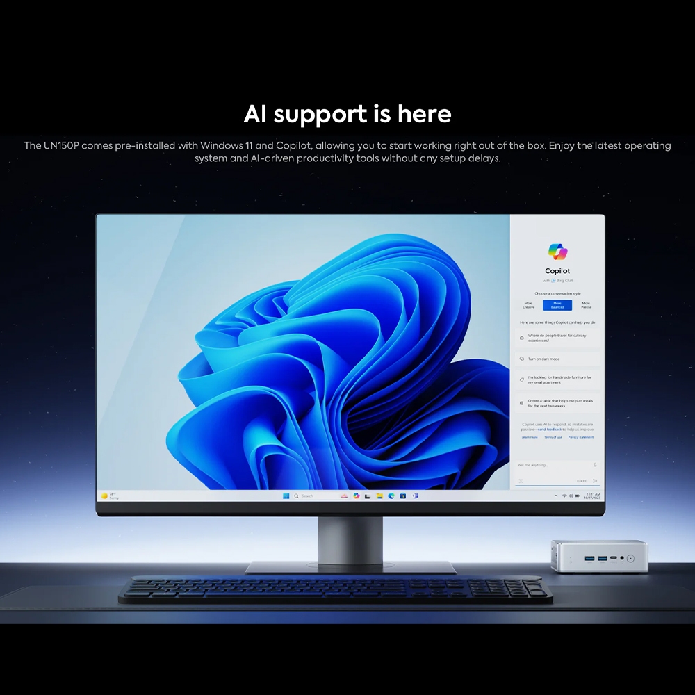 [Nuroum Official] MINISFORUM UN150P ใหม่ Intel Twin Lake N150 CPU ขนาด RAM 16GB DDR4 ROM 512GB M.2 2280 PCIe - รูปที่ 5