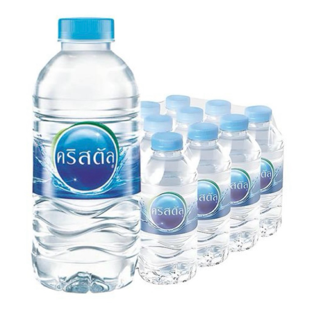 🚙delivery คริสตัล น้ำดื่ม ขวด 350ml * 12pcs แพ็ค