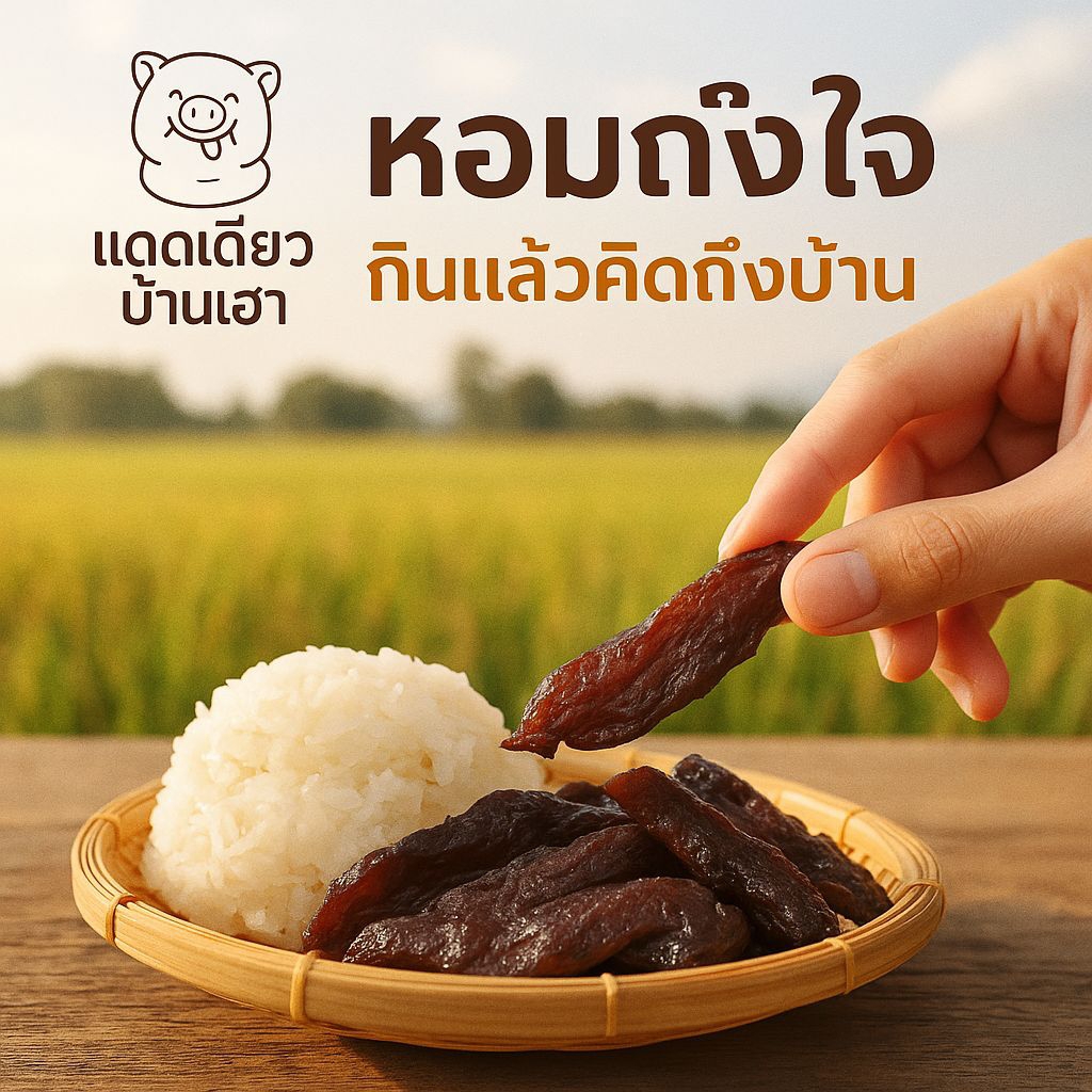 อร่อยแซ่บbyเจ๊อ้อเนื้อพวง(1 แพ็คมี 3 พวง)150-160g.