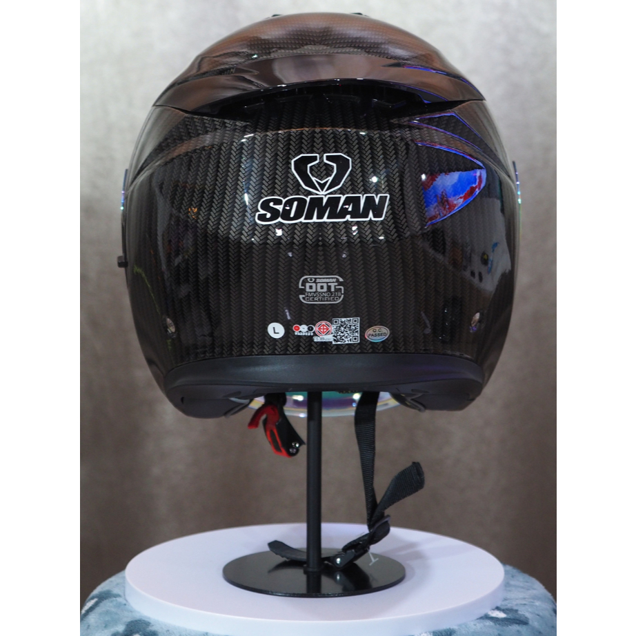หมวกกันน็อคครึ่งใบ Soman 527 ลาย Carbon ใหม่ล่าสุด 2026 แถมฟรีบลูทูธ! | นวมถอดซักได้ 3 ชิ้น ไม่เหม็น - รูปที่ 3