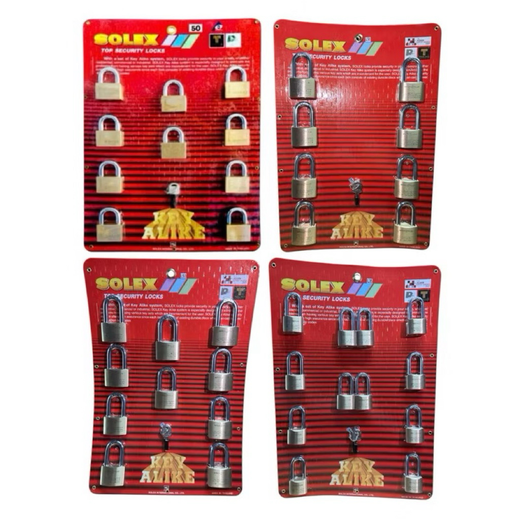 กุญแจ SOLEX คีย์อะไลท์ 8,10และ12ตัวชุด(กุญแจดอกเดียวไขได้ทุกแม่) มีให้เลือกทั้งรุ่นคอสั้นและคอยาว