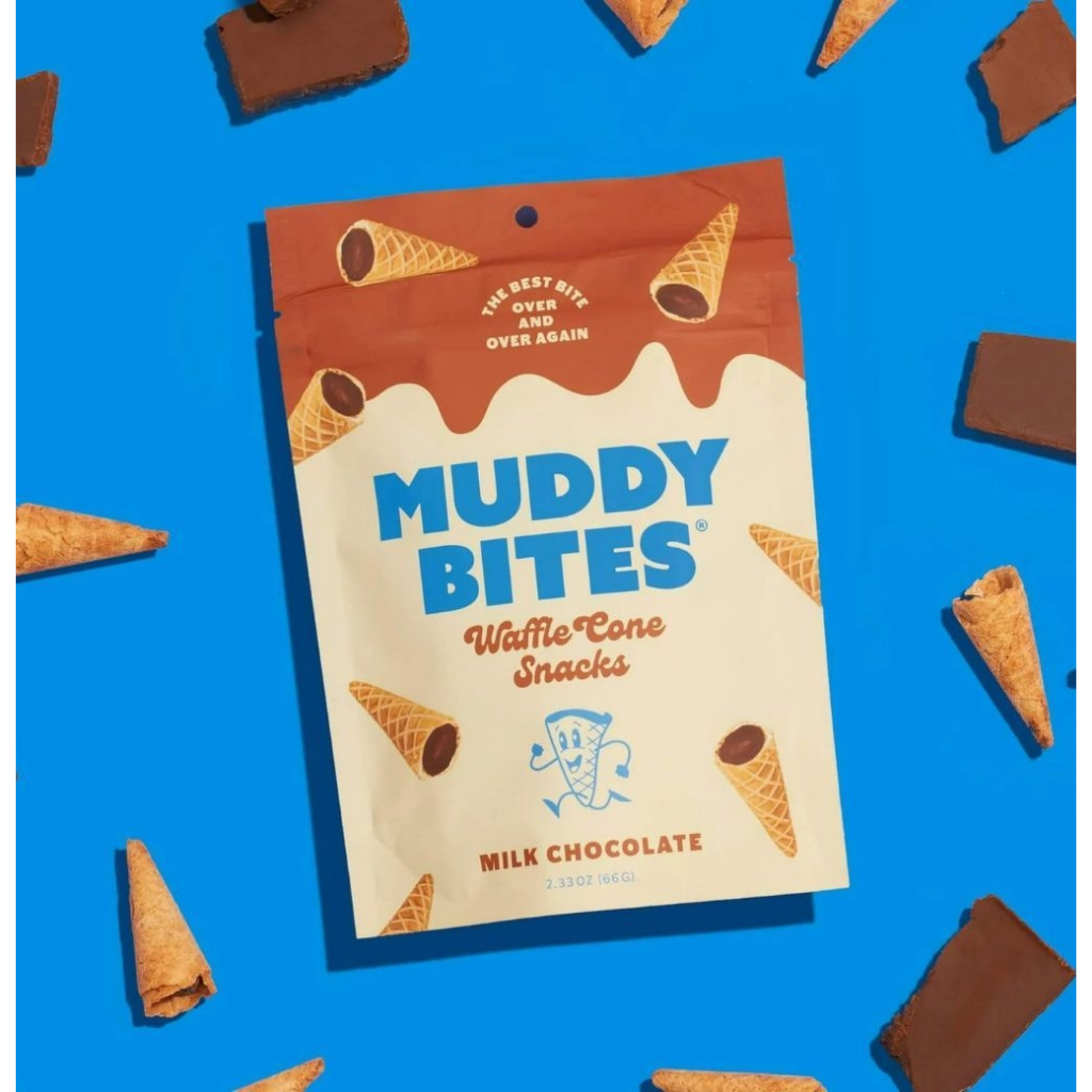 Muddy Bites Milk Chocolate Waffle Cone Snacks
