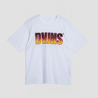 DAVIE JONES [BE FEARLESS] เสื้อยืดผู้ชาย Logo Oversized Fit T-Shirt สีดำ ขาว LG0041