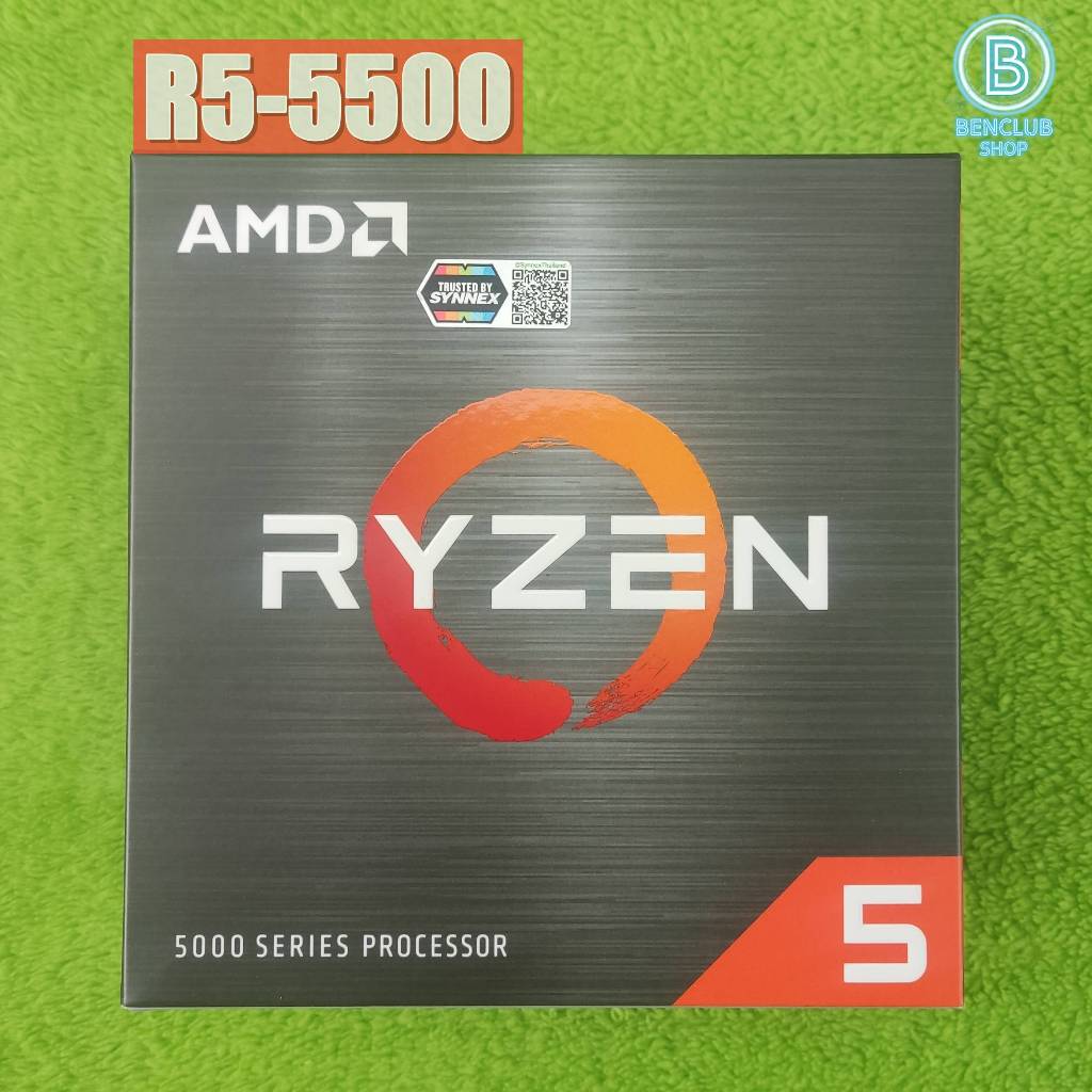 Cpu (ซีพียู) AMD RYZEN 5 5500 AM4 อุปกรณครบกล่อง ประกันศูนย์Ihavecpu 05/2028 สินค้ามือสอง