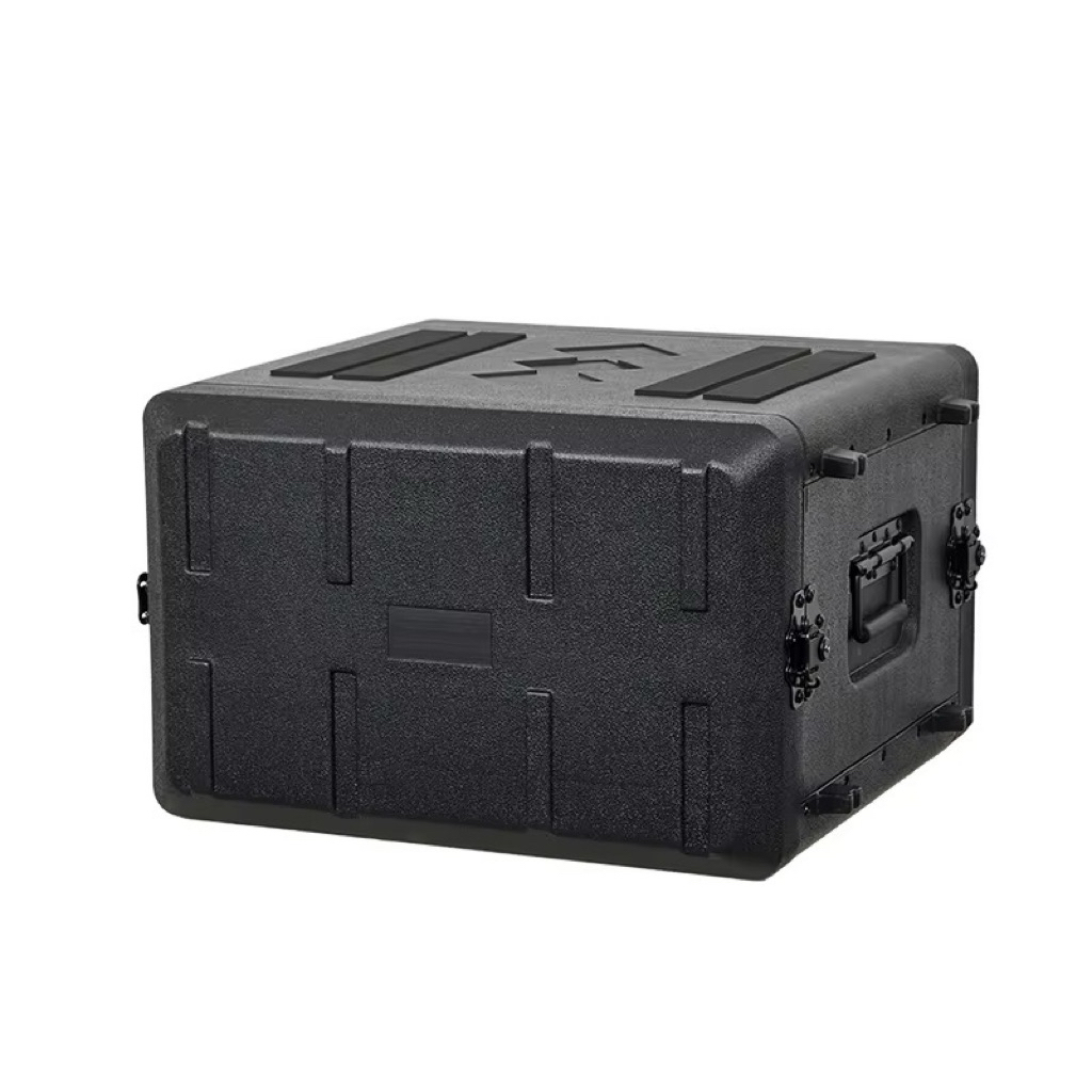 กล่อง rack 6 u ลึก 15 นิ้ว PE Case แร็คพลาสติกอย่างดี  HDPE Flight Case 6U ลึก 15 นิ้ว