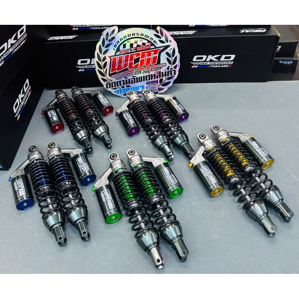 โช๊คหลัง OKD รุ่น Rev Juniorสูง335m PCX160/150 /pcx2025 (ใส่ได้ ทั้งABSและSTD ไม่ติดดิสหลัง/ GPX DZ3