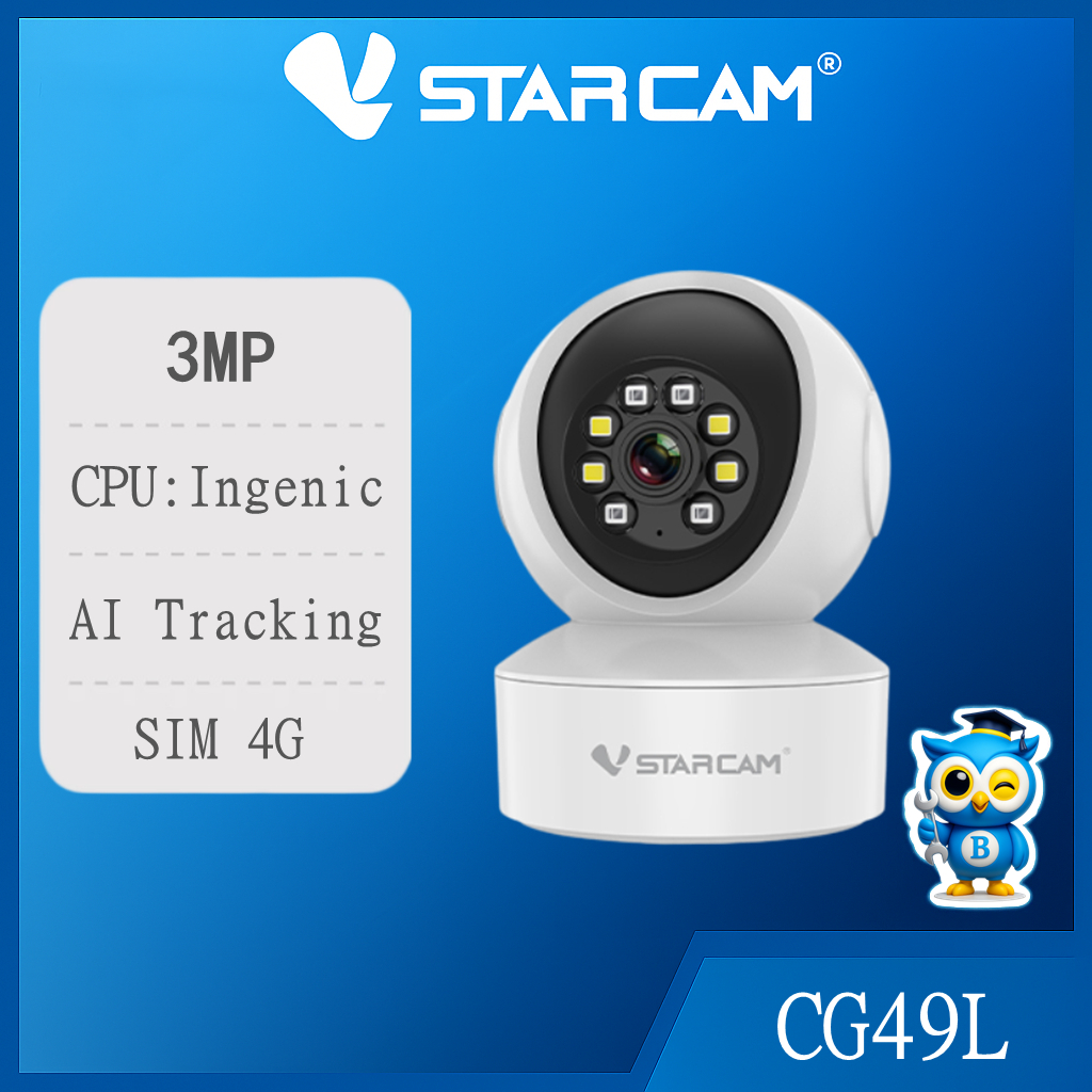VSTARCAM CG49L 4G LTE SiM SUPER HD 1296p 3.0MegaPixel H.264+ iP Camera กล้องวงจรปิดใส่ซิม