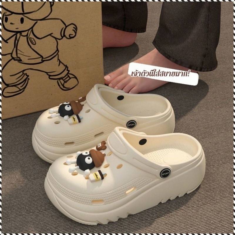 รองเท้าแตะยางนิ่มแบบสวมรัดส้นแฟชั่น ผู้หญิง นุ่ม TP5 .