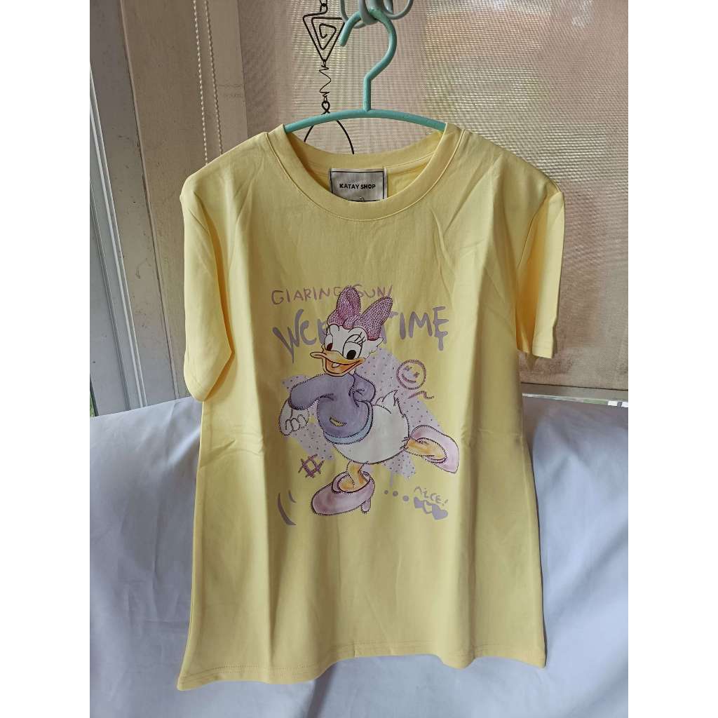 💜เสื้อยืด t shirt ผู้หญิง มือ1 Katay Shop  💜ผ้านุ่ม ใส่สบาย ไม่คัน  💜งานประดับเพชร💜งานสวยปราณีต สวยม