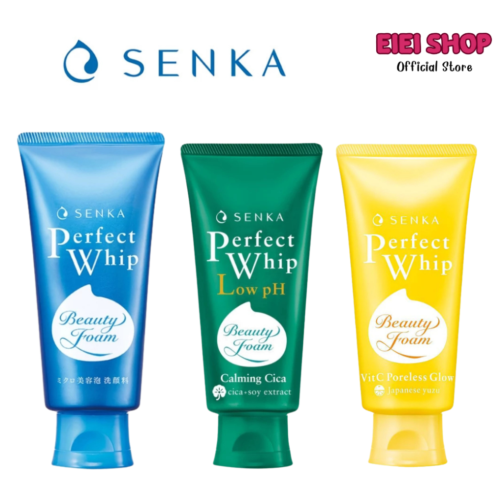 Senka เซนกะ เพอร์เฟ็ค วิป โฟม 100/120 กรัม มี3สูตรให้เลือก ซื้อคู่คุ้มกว่า!!!