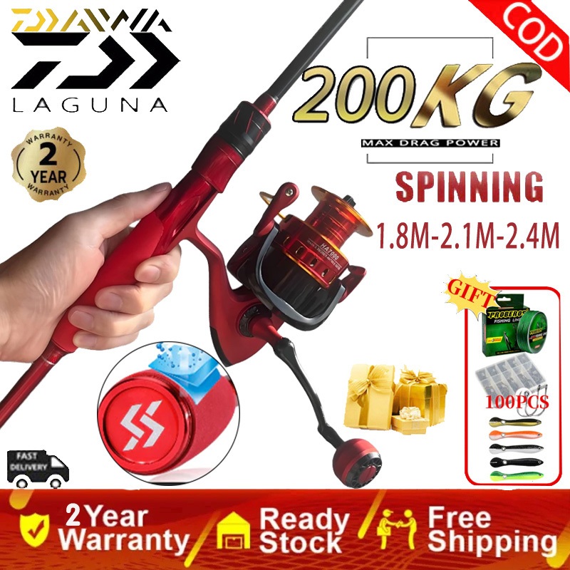 DAIWA เบ็ดตกปลาครบชุด ชุดเบ็ดตกปลา รอกเบสพร้อม รอกสปินนิ่ง ขนาด รอกสปิน ตกปลา อุปกรณ์ รอกตกปลา รอก ตกปลา คันเบ็ด