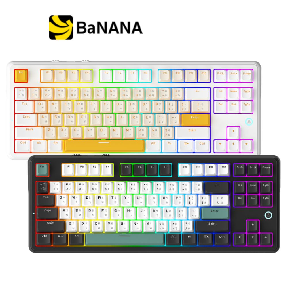 คีย์บอร์ดเกมมิ่ง Ajazz Gaming Keyboard AK870 V2 Day Dream Switch by Banana IT