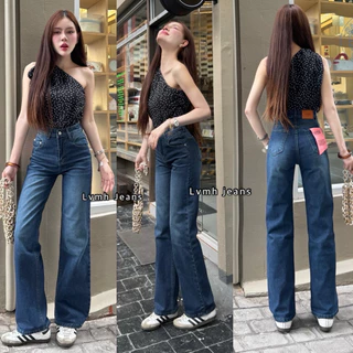 กางเกงยีนส์กระบอกกลางผ้ายืดน้อย ดีเทลกระเป๋าเว้าด้านหน้า ทรงสวย ใส่สบาย