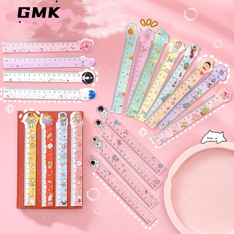 ไม้บรรทัดวัด ไม้บรรทัดนักเรียน ลายการ์ตูน ขนาด15 ซม. ไม้บรรทัดงอได้ เครื่องเขียน อุปกรณ์การเรียน น่ารักBS36