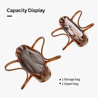 NAWOELITE Baguette Bag คลาสสิกสำหรับผู้หญิง Shoulder Bag/กระเป๋าสะพายไหล่ผู้หญิง PU/กระเป๋าแฟชั่น