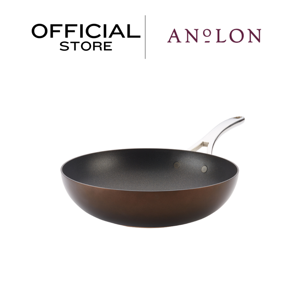 Anolon Nouvelle Copper Luxe กระทะทอด กระทะสำหรับทอด stir fry 30 cm. (83856-T)