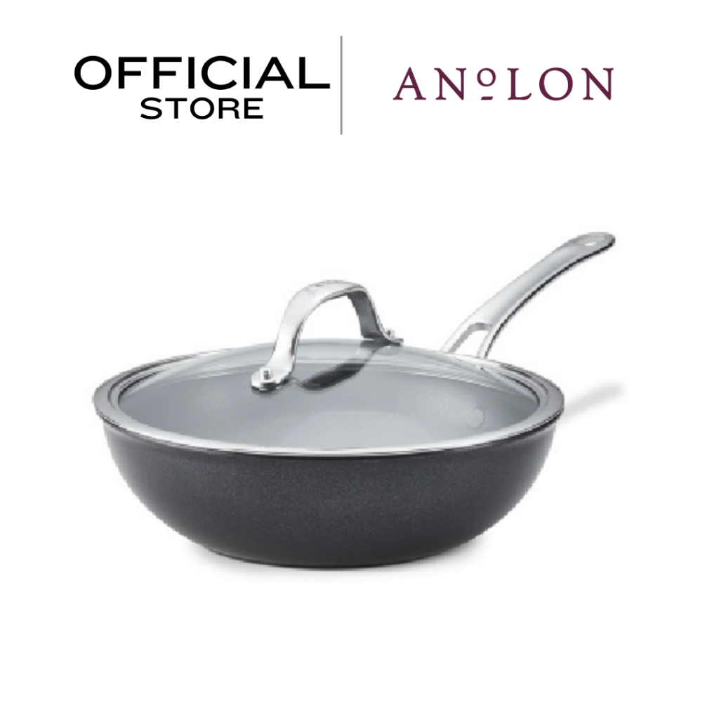 ANOLON X กระทะผัดอลูมิเนียม แถมฝา ขนาด 25 ซม. Stir Fry (14344-T)
