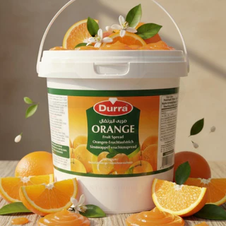 [กระป๋องใหญ่] Durra แยมผลไม้ 5kg Fruit Spread มี 4รส สตรอเบอร์รี่/ส้ม/มะเดื่อ/แอปริคอต แยมฮาลาล นำเข้า ทำเบเกอรี่ ไส้ขนม