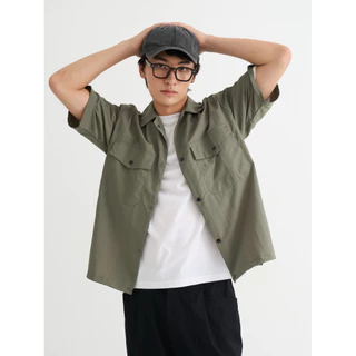 MANMAN OUTFIT - สินค้าใหม่! เชิ้ตผ้าร่ม กระดุมสแนป Street style
