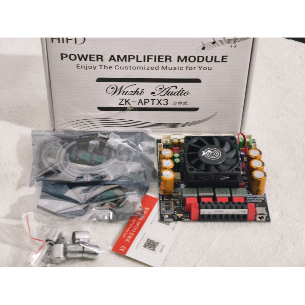 แอมป์จิ๋ว ZK APTX3  แท้TPA3255 300W*2+600W DC 188-50Vรองรับการติดตั้งZK-AMPชิปบลูทูธQCC3034