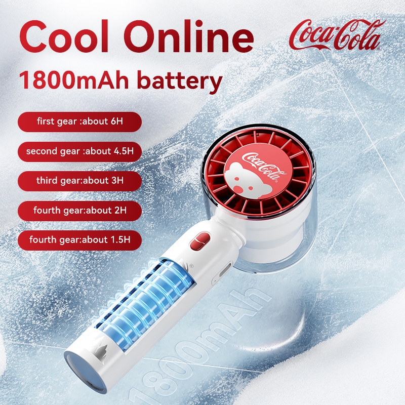 พัดลม USB แบบชาร์จไฟได้แบบพกพา Coca-Cola C10 พร้อมระบบ 5 Gears ลมแรง เงียบเป็นพิเศษ อายุการใช้งานแบตเตอรี่ยาวนาน - รูปที่ 5