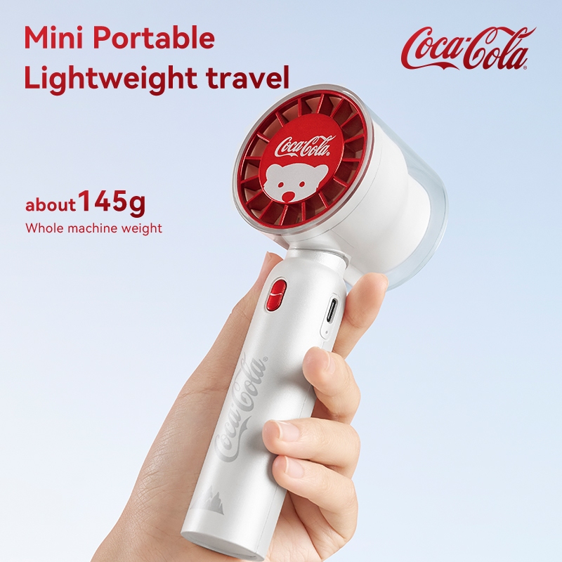 พัดลม USB แบบชาร์จไฟได้แบบพกพา Coca-Cola C10 พร้อมระบบ 5 Gears ลมแรง เงียบเป็นพิเศษ อายุการใช้งานแบตเตอรี่ยาวนาน - รูปที่ 3