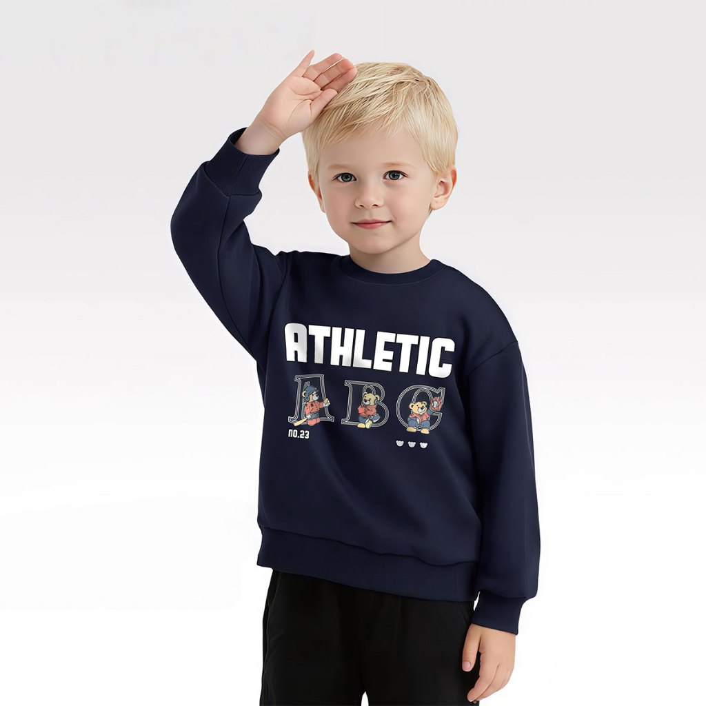 Beryl kids🌸เสื้อยืดแขนยาวเด็ก 🎀เสื้อฤดูใบไม้ร่วงเด็กผู้ชาย พิมพ์ลายหมีน้อยน่ารัก ดูดซับเหงื่อ ระบายอากาศได้ งานเย็บอย่าง - รูปที่ 7