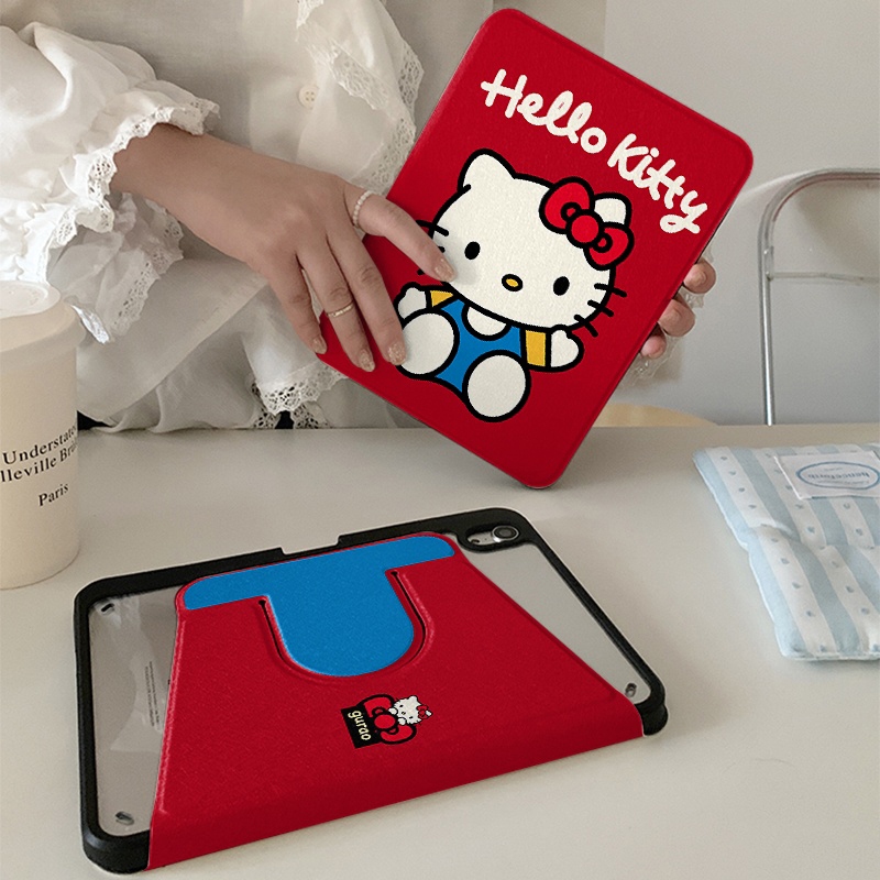 🚀จัดส่งจากกรุงเทพฯ🚀เคสipad การหมุน 360 องศา Hellokitty Air7/6 13 Gen12 Pro13 Air5 เคสไอแพด Gen6 9.7