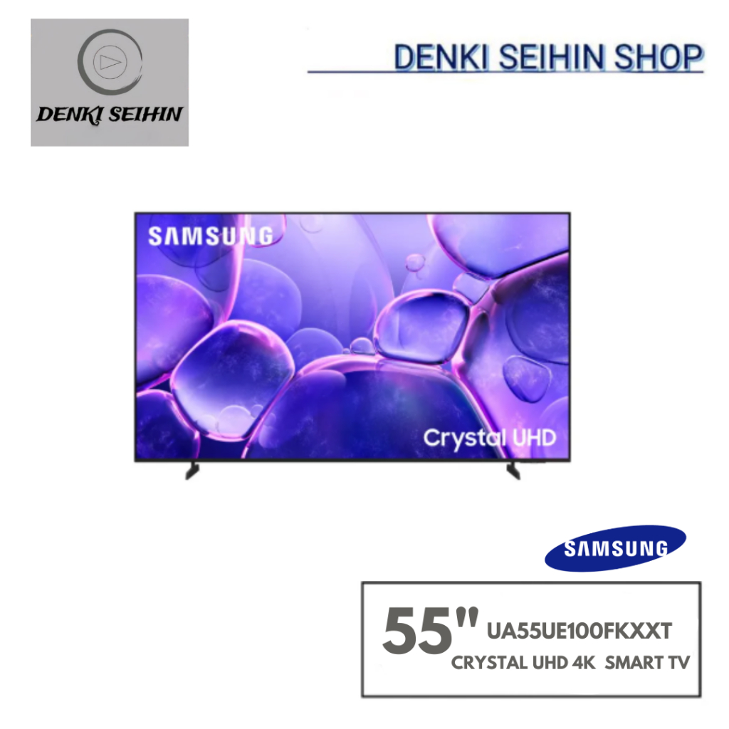 SAMSUNG 55 นิ้ว Crystal UHD UE100F 4K SMART TV (2025) UE100F Series รุ่น UA55UE100FKXXT
