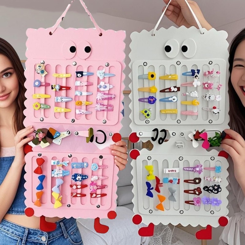 ที่แขวนจัดเก็บกิ๊บติดผม กระเป๋าเครื่องประดับ โบว์แขวนผม ที่คาดผม ประหยัดพื้นที่ สําหรับเด็กผู้หญิง