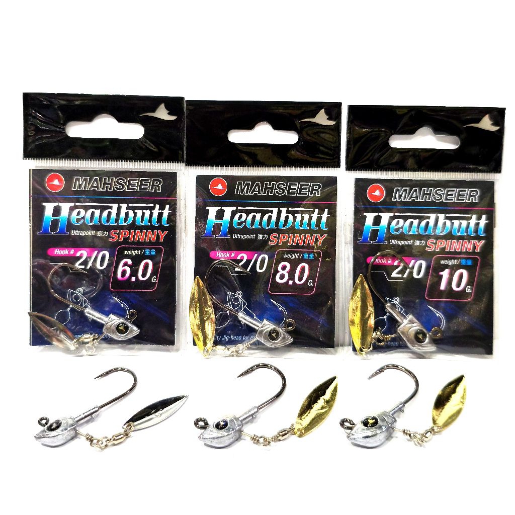 หัวจิ๊ก Mahseer Headbutt หัวจิ๊กปลายาง เหยื่อยาง มีให้เลือกหลายขนาด
